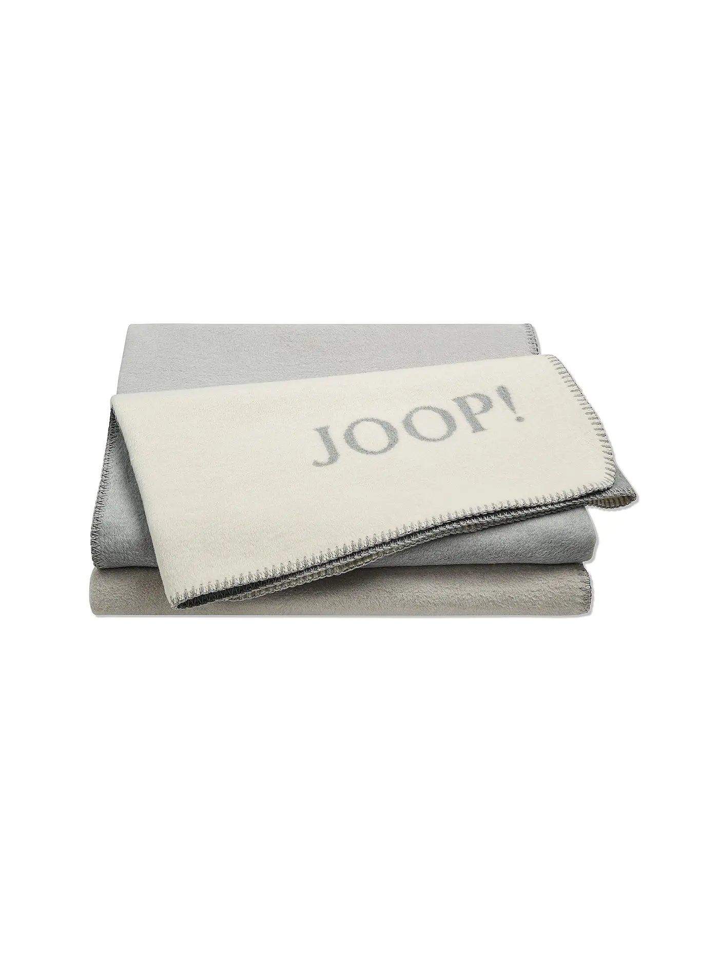 JOOP | Wohndecke 150x200cm SPLIT Stein | hellgrau